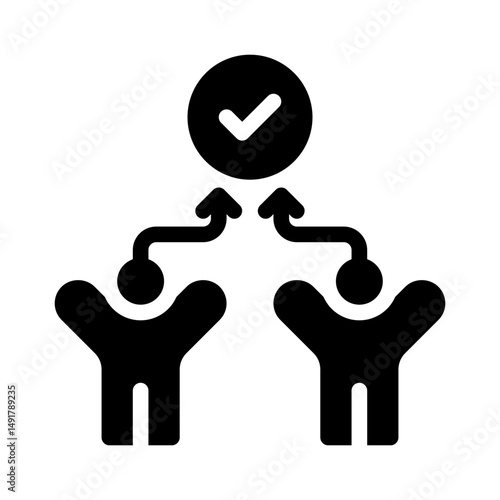 decision making glyph icon