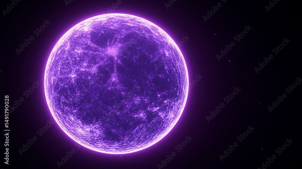 Fototapeta premium Purple planet in space