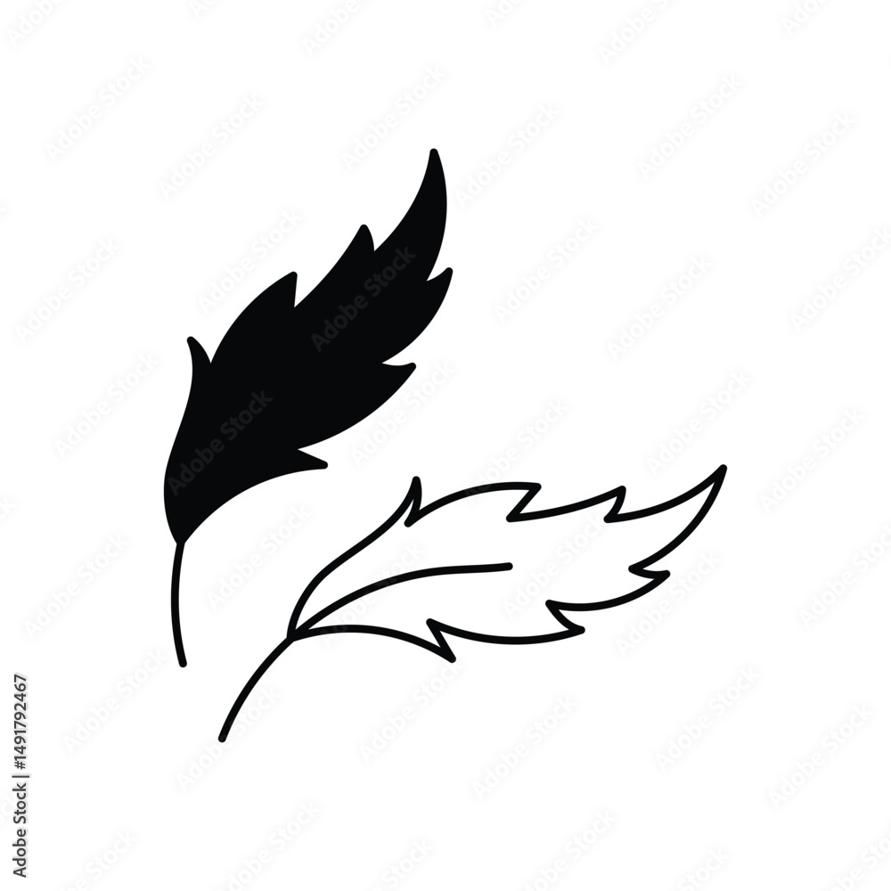 Obraz premium Feather Tickler Vector icon