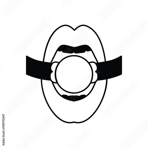 Gag Ball Vector icon