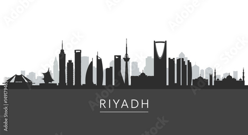 Riyadh Skyline with Saudi Arabia, and Cityscape Vector.