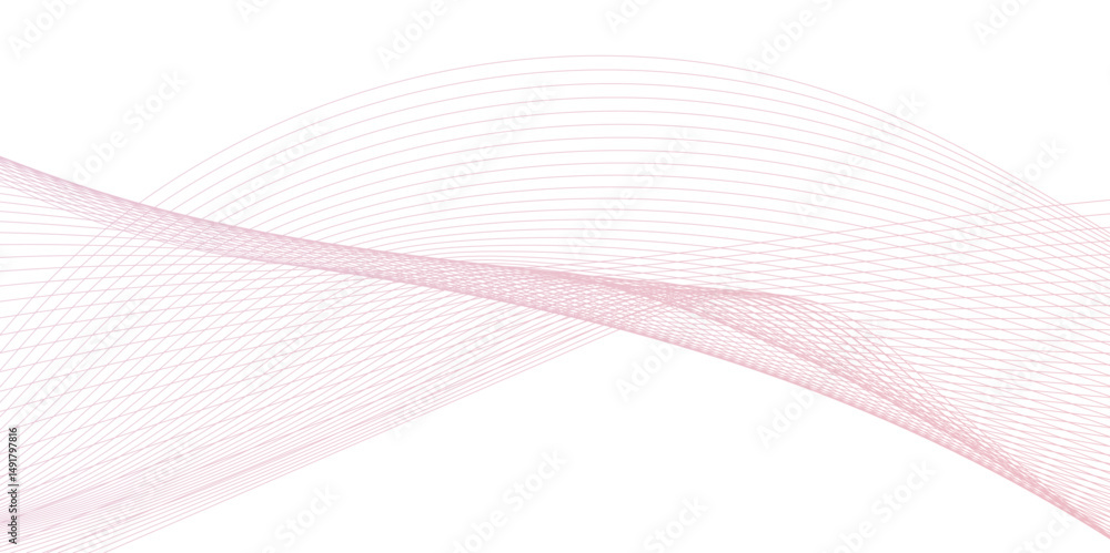 Fototapeta premium Abstract wave blend stripes lines white background. Vector curve line pattern mesh. Technology lines flow and motion energy blend. 
