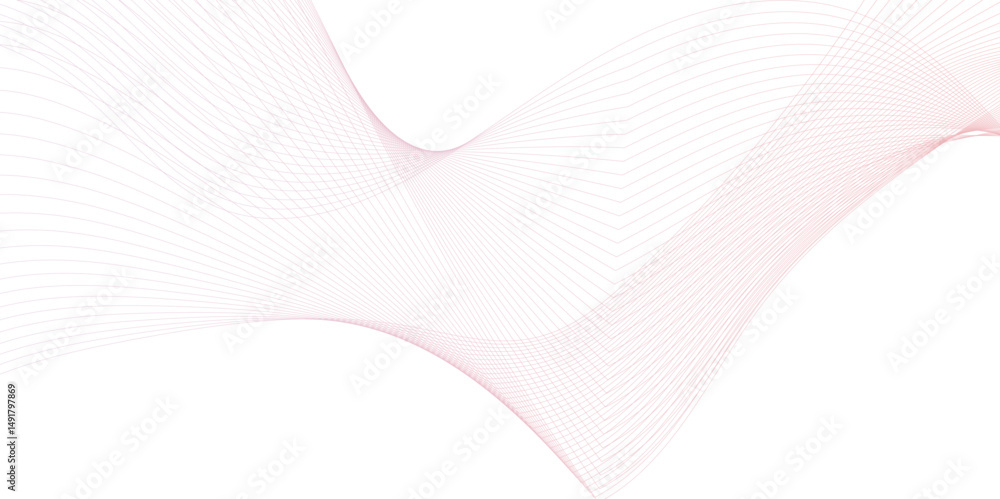 Fototapeta premium Abstract wave blend stripes lines white background. Vector curve line pattern mesh. Technology lines flow and motion energy blend. 