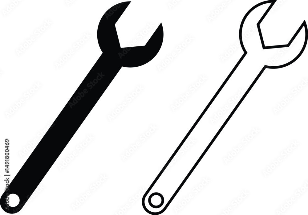 Repair tools and service icon set. Wrench, screwdriver and gear setting vector collection isolated on transparent background. Spanner perfect for diy crafting, and repair projects glyph symbol. Repair tools and service icon set. Wrench, screwdriver and gear setting vector collection isolated on transparent background. Spanner perfect for diy crafting, and repair projects glyph symbol.