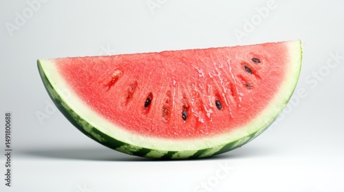 A close-up of a ripe watermelon slice dripping with juice, enticing and refreshing, perfect for summer promotions