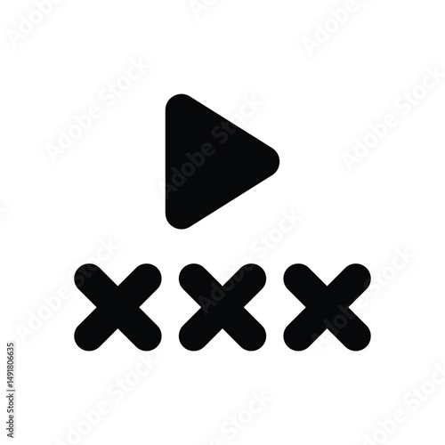 Adult Movie Vector icon