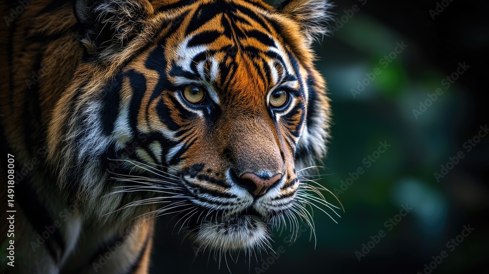 Fototapeta premium Close-up portrait of a magnificent tiger.