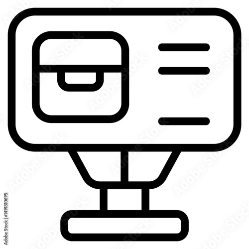 Presentation Line Icon