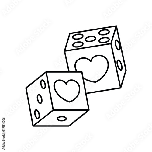 Erotic Dice Vector icon