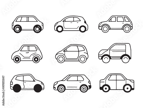 Stylish car line art vector for creative graphic use