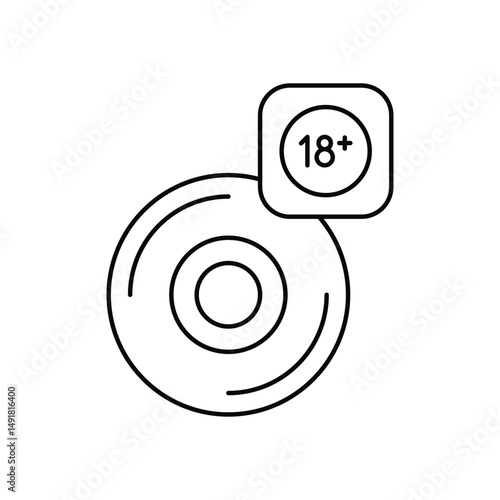 Adult movie Vector icon