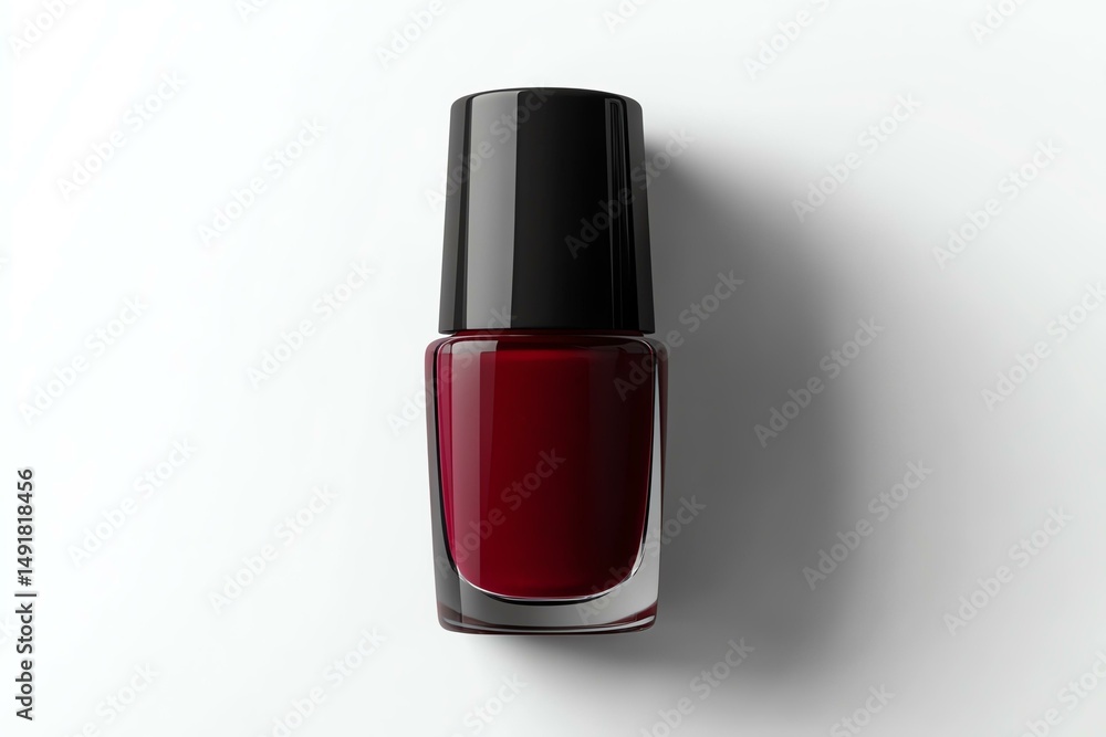 Obraz premium A realistic nail polish bottle mockup with a branded design on a white background