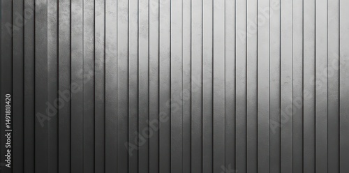 Wallpaper Mural Close-up of vertical gray metallic slats with smooth textured surface and subtle gradient lighting Torontodigital.ca