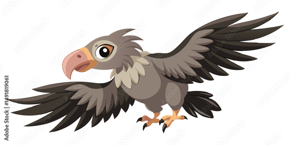 Obraz premium eagle cartoon isolated on white