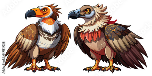 eagle with red plumage predatory birds