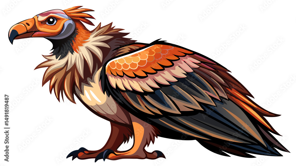 Obraz premium eagle cartoon isolated on white background