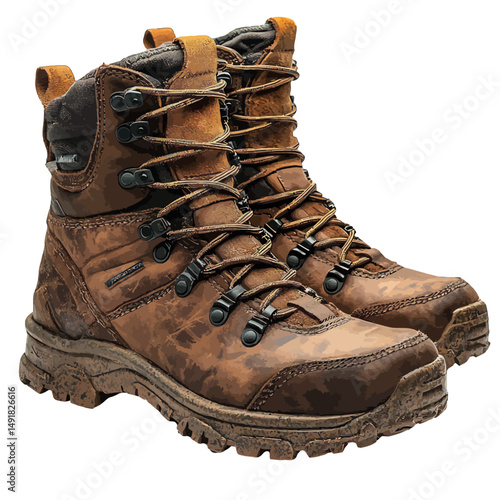 Durable Brown Leather Hiking Boots Sturdy Outdoor Footwear Rugged Trekking Shoes Reliable Comfortable Travel Boots Premium Quality Durable Construction Excellent Grip Brown Boots Mens Boots gear fall 
