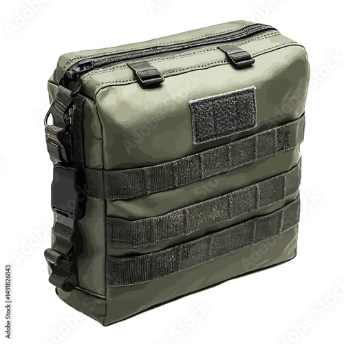 Durable Olive Green Tactical Shoulder Bag Military Style Outdoor Gear Equipment Versatile Travel Pouch Compact Zippered Pocket Everyday Carry Bag Adjustable Strap edc work army PALS nylon cargo MOLLE 