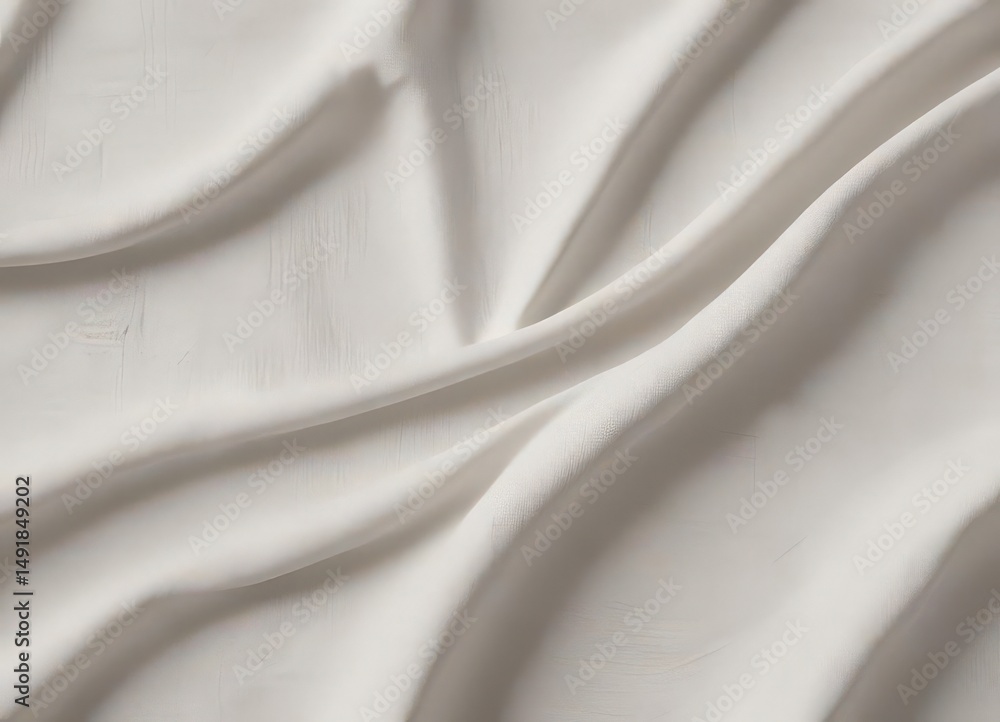 Fototapeta premium Faded white linen, subtle wrinkles, seamless texture , pattern, aesthetic, background