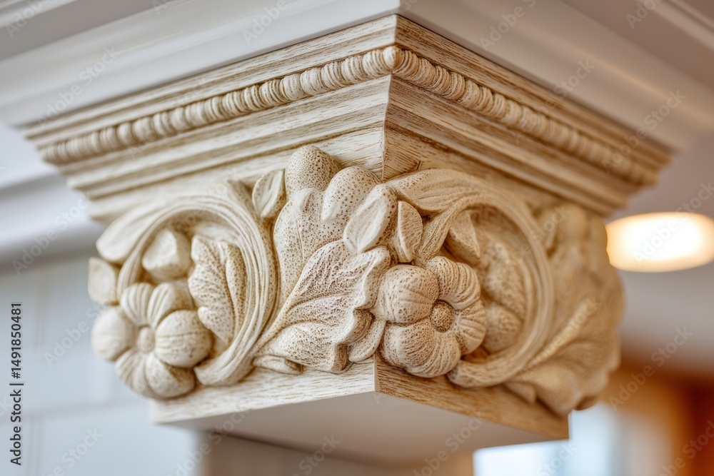 Naklejka premium Smart homes integrating neo-victorian moldings in modern interiors