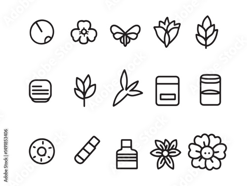 Clean simple allergy alert icon line art vector style