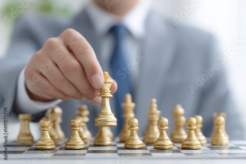 Wallpaper Mural Moving Chess Piece on Chessboard Strategy and Planning Concept Torontodigital.ca