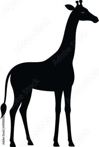 silhouette of a giraffe