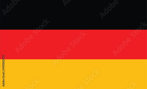 Nationall flag of Germany. Vector illustration
