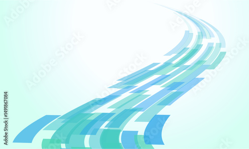 流れるブロックの近未来背景