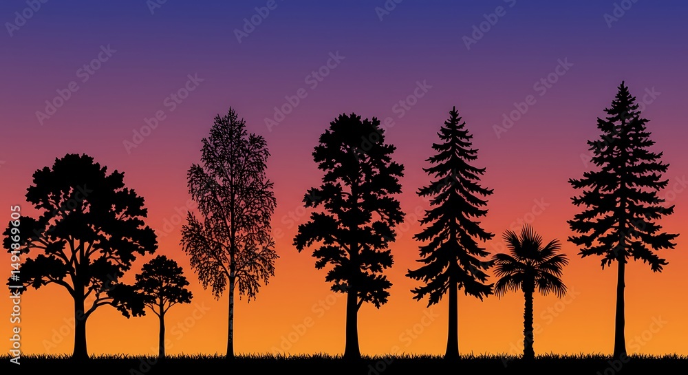 Naklejka premium Twilight Silhouette Symphony