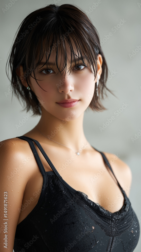 Fototapeta premium woman, pool, summer, bikini, beauty, swimming, water, swim, beach, model, blue, people, swimsuit, vacation, lifestyle, smiling, person, leisure, smile, outdoor, holiday, sun, fun, swimming pool, face,