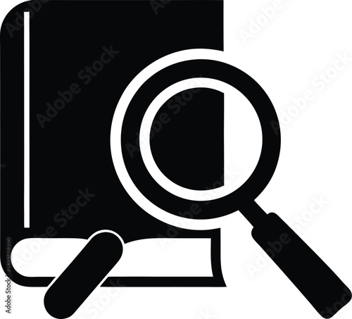 magnifying glass on the paper