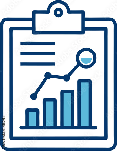 financial chart report money icon sign vector