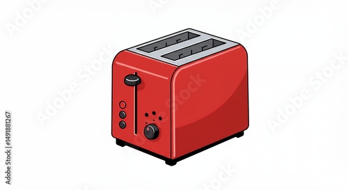Red toaster illustration