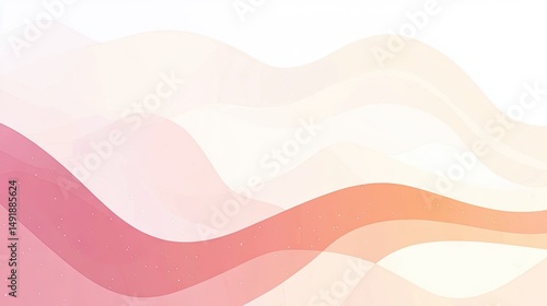Abstract design with soft, flowing curves and pastel hues.