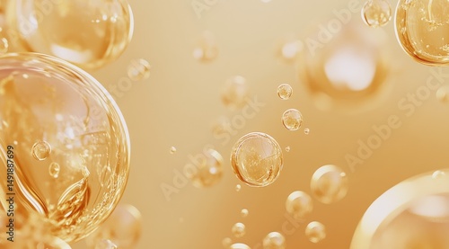 Golden Bubbles in Motion