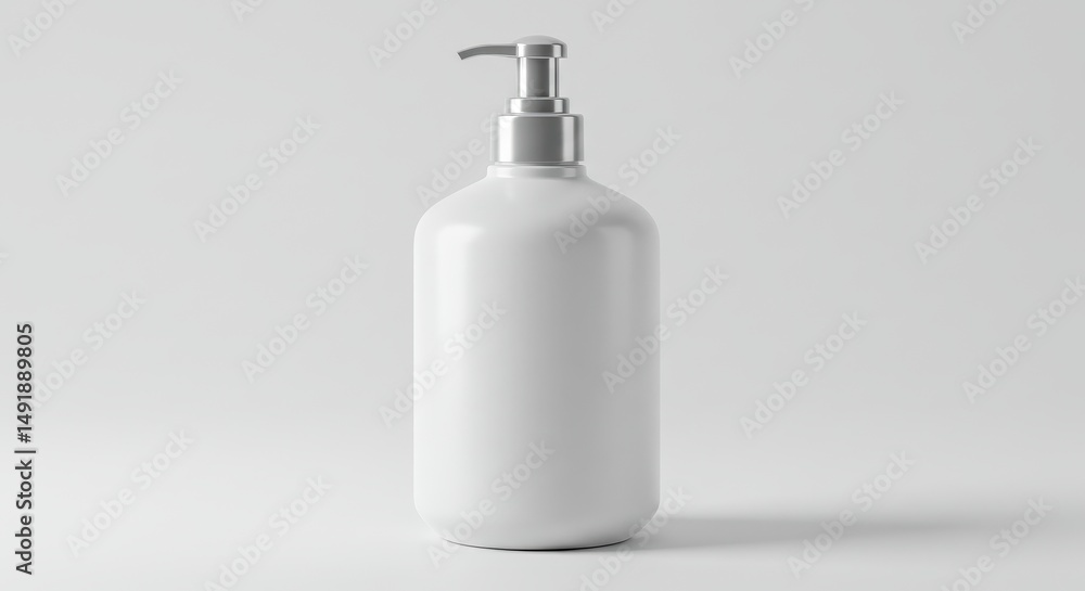 Fototapeta premium White Pump Bottle Mockup Clean & Minimal Design