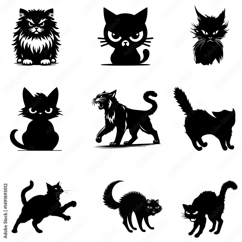 Naklejka premium Cute and Beautiful cat vector-3