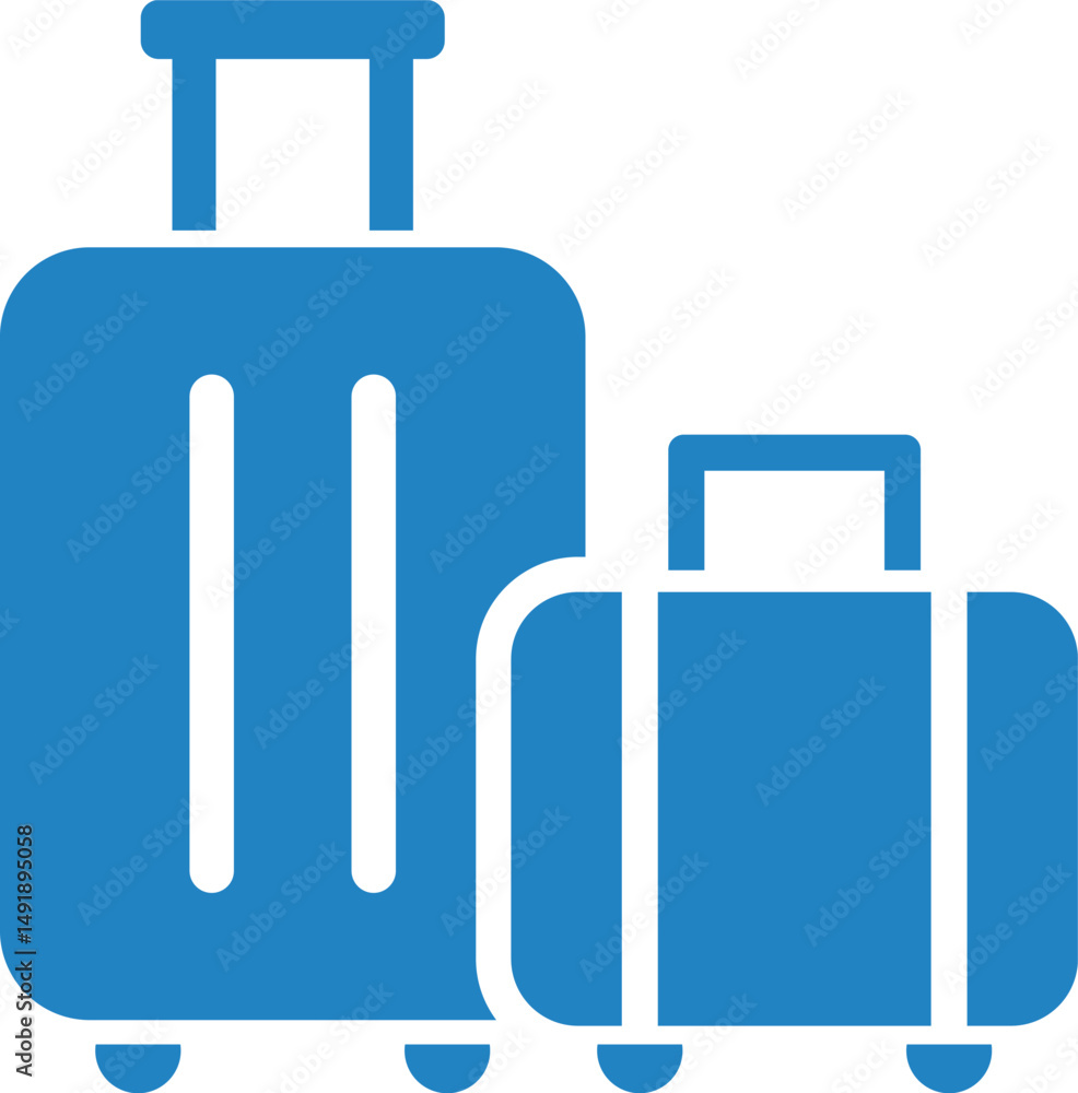 Fototapeta premium スーツケース/荷物のアイコンイラスト