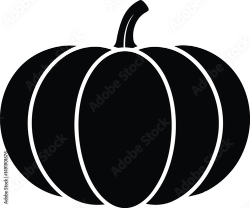 Pumpkin silhouette,Thanksgiving vector illustration