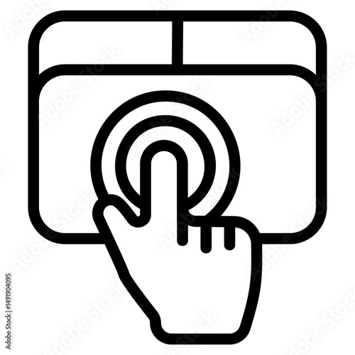 Touchpad Line Icon