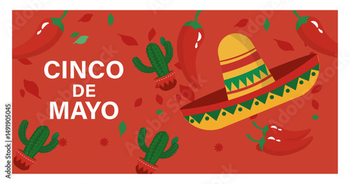 Festive Cinco de Mayo Vector Illustration Set - Party Graphics & Cards-07