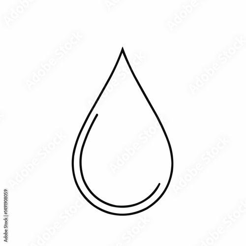 Simplified graphic rendering of a pointed evergreen tree on a stark white background
