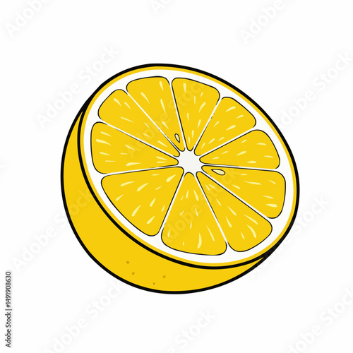 Bright close-up of a half-cut lemon on a clean, white backdrop