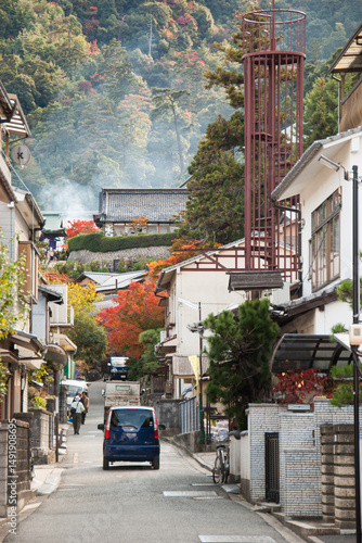 Residential street on the island of Miyajima (Itsukushima)