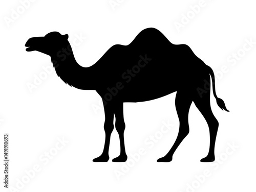 BBactrian Camel Silhouette with Two Humps