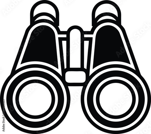Binoculars Icon Outline Vector Illustration