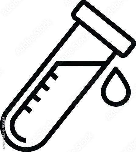 Blood Test Icon Outline Vector Illustration