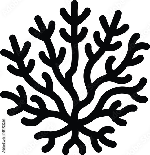 Coral Polyps Icon Outline Vector Illustration