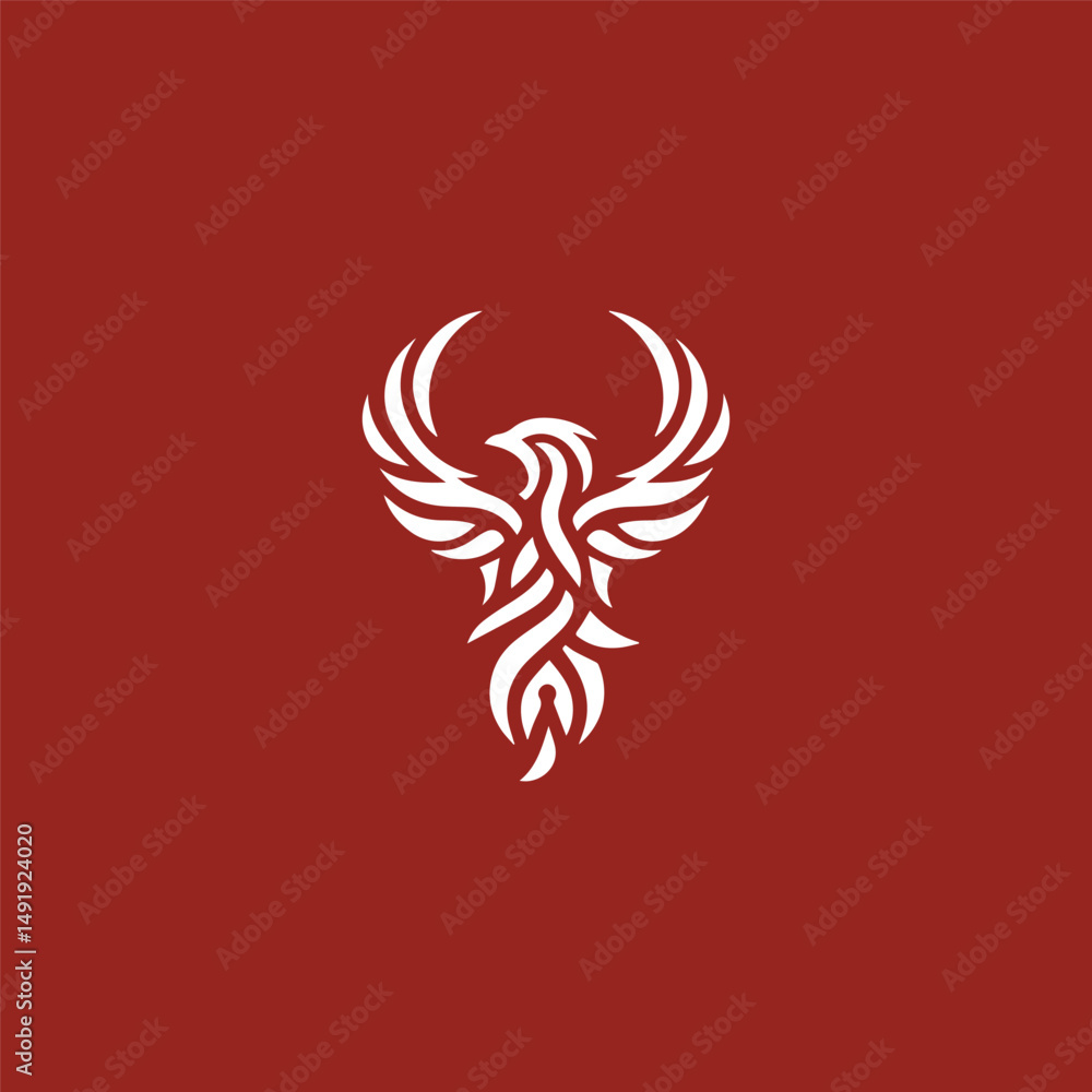 Fototapeta premium Tribal Phoenix of Rebirth Logo